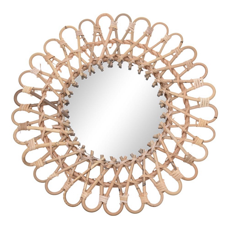 Настенное зеркало из ротанга в – обзор и цена Rattan Mirror Round