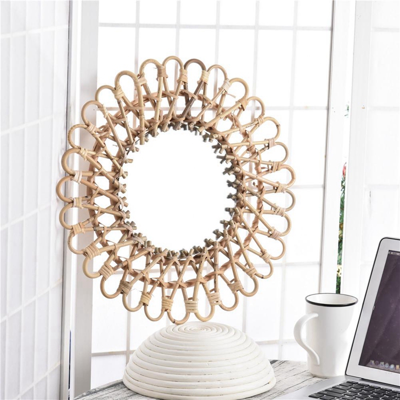 Настенное зеркало из ротанга в – обзор и цена Rattan Mirror Round