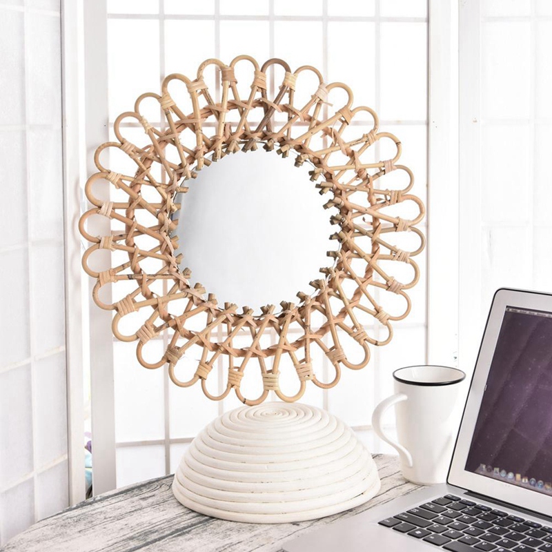 Настенное зеркало из ротанга в – обзор и цена Rattan Mirror Round