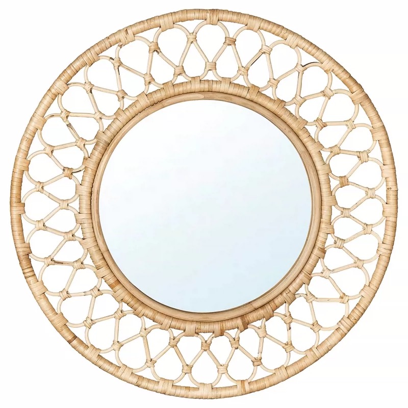 Круглое настенное зеркало из р – обзор и цена Rattan Mirror Round