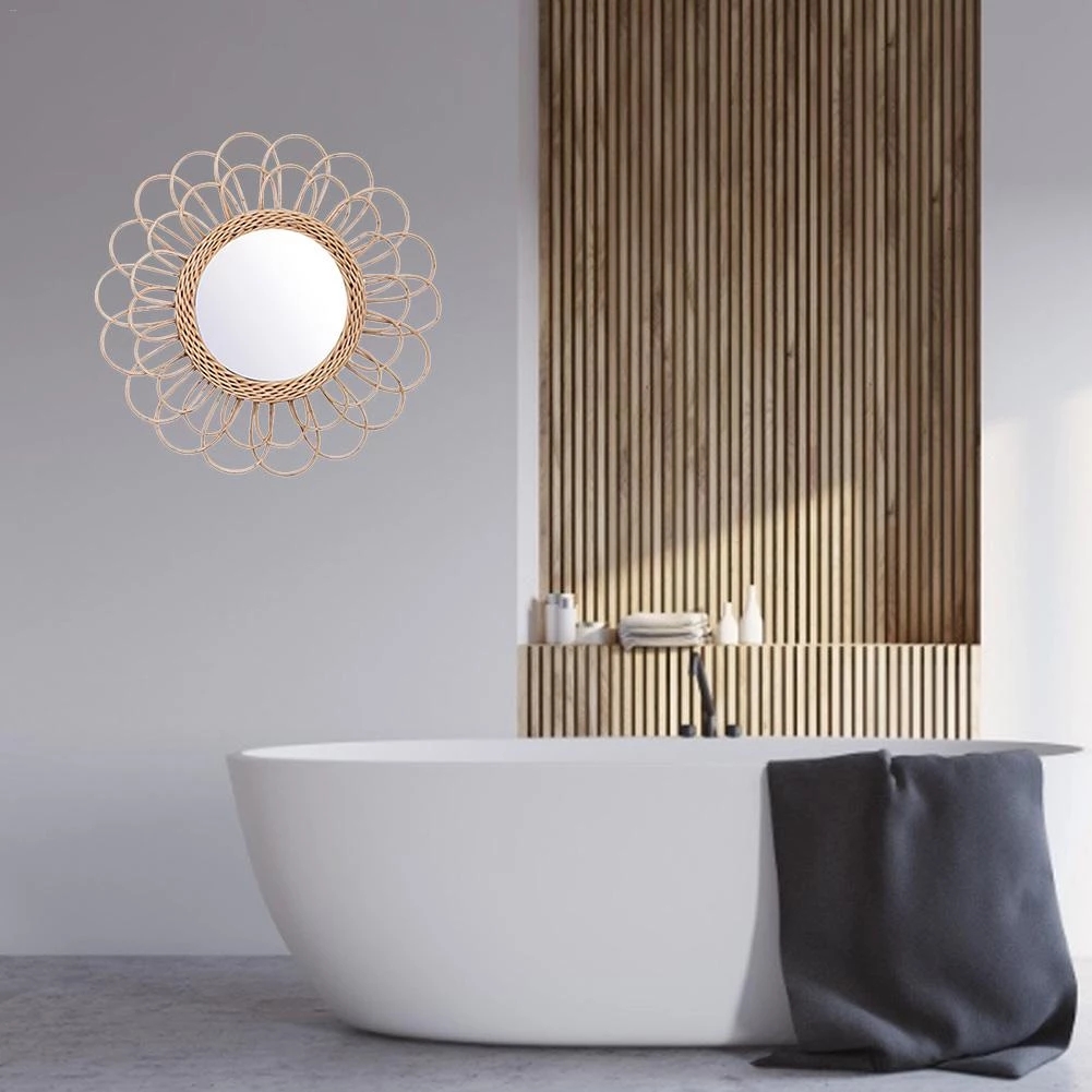 Зеркало из ротанга, инновацион – обзор и цена Rattan Mirror Round