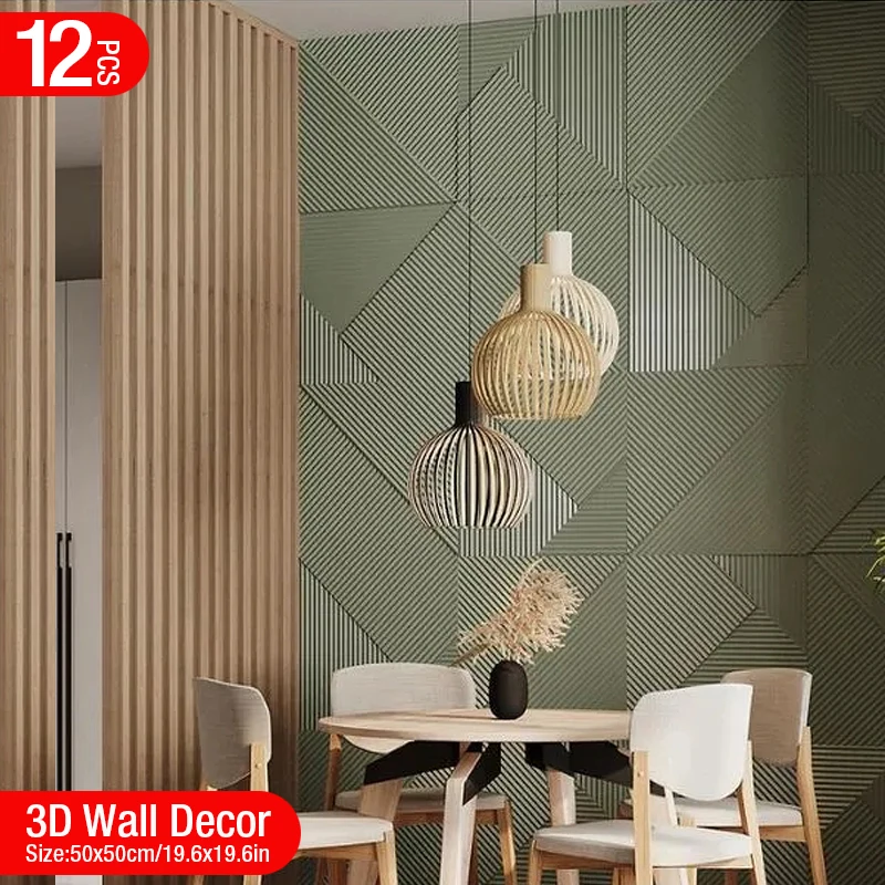 12 шт. 50 см 3D настенный деко – обзор и цена Wall Panel 3D Texture