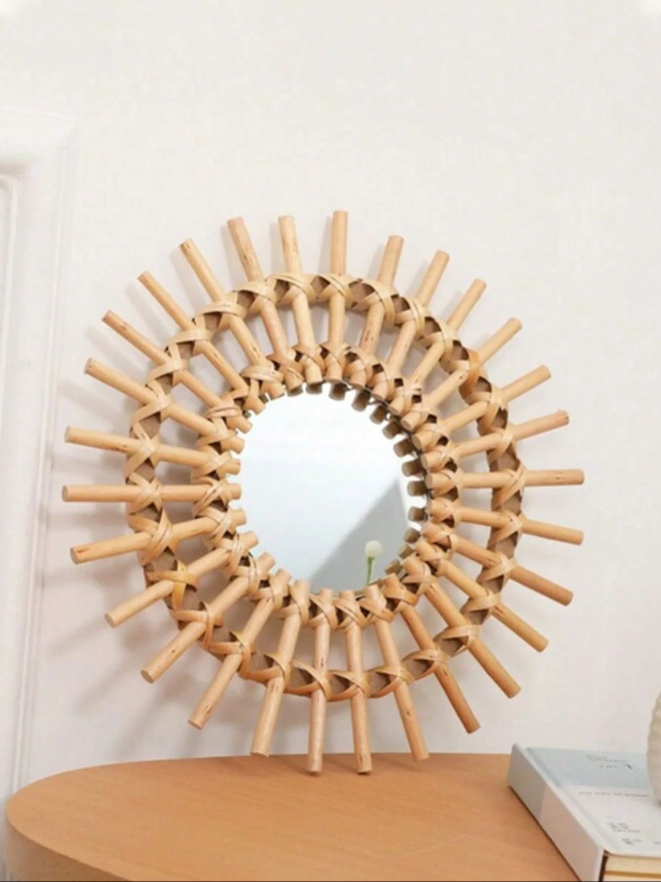 Настенное зеркало из ротанга в – обзор и цена Rattan Mirror Round