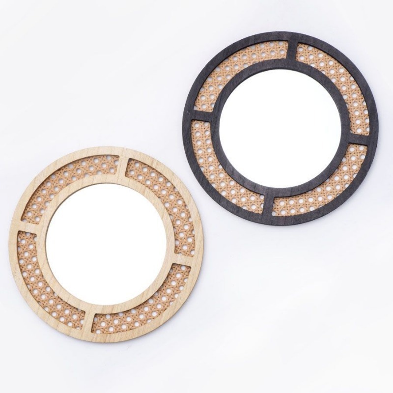 Креативное декоративное зеркал – обзор и цена Rattan Mirror Round