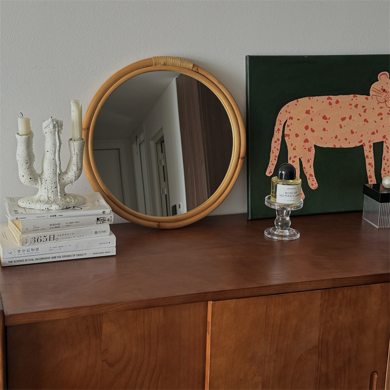 Средневековое зеркало из ротан – обзор и цена Rattan Mirror Round