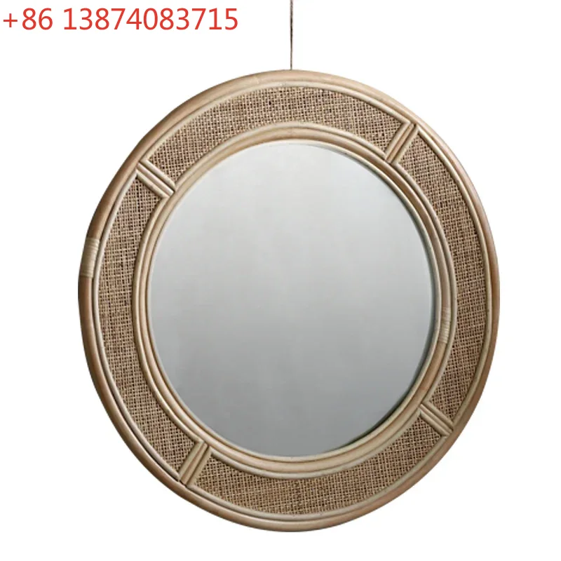 Настенное зеркало ручной работ – обзор и цена Rattan Mirror Round